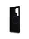 BMW BMW M Printed Round and Logo Magsafe Silikonový kryt pre Samsung Galaxy S24 Ultra Black