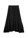 Marks & Spencer Plisovaná asymetrická midi sukňa Marks & Spencer čierna