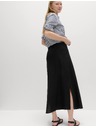 Marks & Spencer Áčková maxi sukňa s vysokým podielom ľanu Marks & Spencer čierna