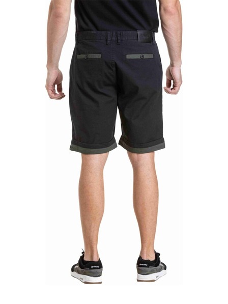 Meatfly Meatfly pánske šortky Barry 2.0 Black / Army Green Ripstop