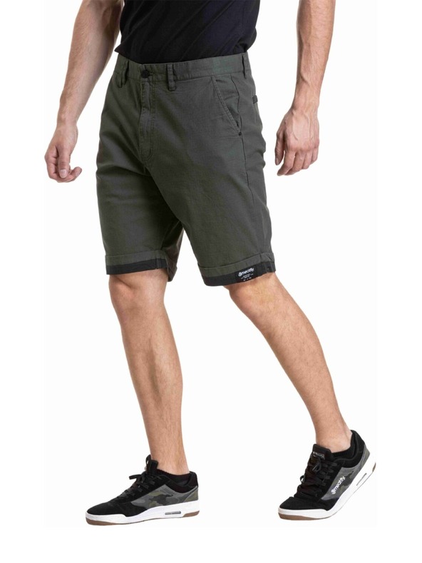 Meatfly Meatfly pánske šortky Barry 2.0 Army Green / Black Ripstop