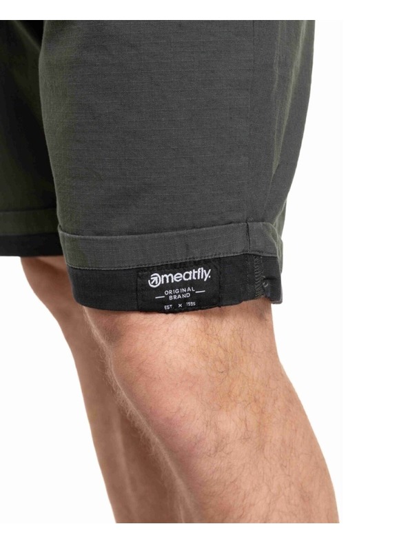 Meatfly Meatfly pánske šortky Barry 2.0 Army Green / Black Ripstop
