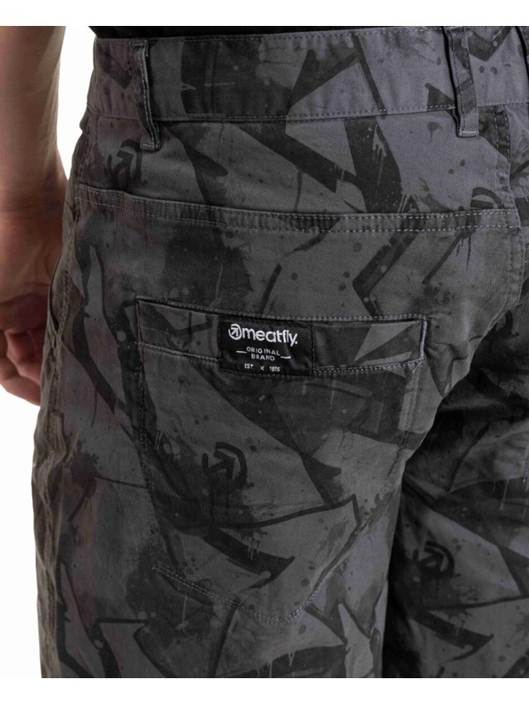 Meatfly Meatfly pánske šortky Bobber Graffity 2 Gray
