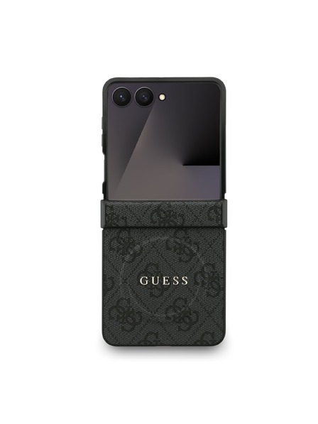 Guess Guess PU Leather 4G Colored Ring Magnetic Zadný Kryt pre Samsung Galaxy Z Flip 7 Black