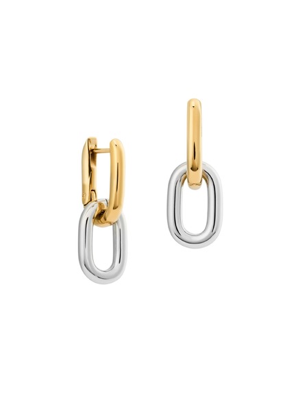 Daniel Wellington Dámske náušnice Daniel Wellington Two Tone Link oceľové DW00401979