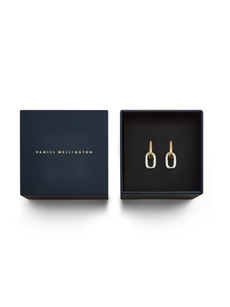 Daniel Wellington Dámske náušnice Daniel Wellington Two Tone Link oceľové DW00401979