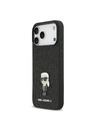 Karl Lagerfeld Karl Lagerfeld Fixed Glitter Metal Ikonik Zadný Kryt pre iPhone 17 Pro Max Black