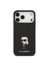 Karl Lagerfeld Karl Lagerfeld Fixed Glitter Metal Ikonik Zadný Kryt pre iPhone 17 Pro Max Black