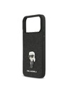 Karl Lagerfeld Karl Lagerfeld Fixed Glitter Metal Ikonik Zadný Kryt pre iPhone 17 Pro Max Black
