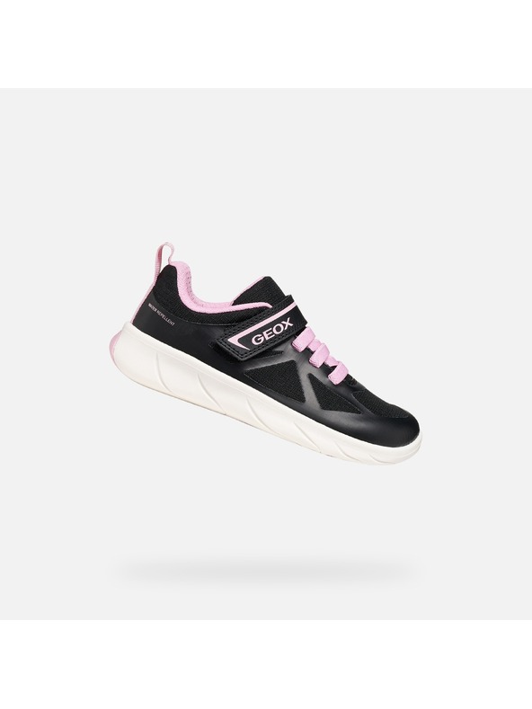 Geox Čierne dievčenské tenisky Geox Foot-run