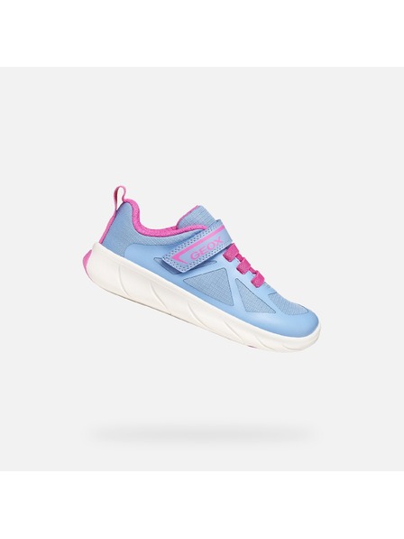 Geox Svetlomodré dievčenské tenisky Geox Foot-run