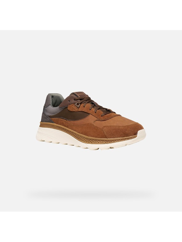 Geox Hnedé pánske tenisky Geox Spherica Actif X1