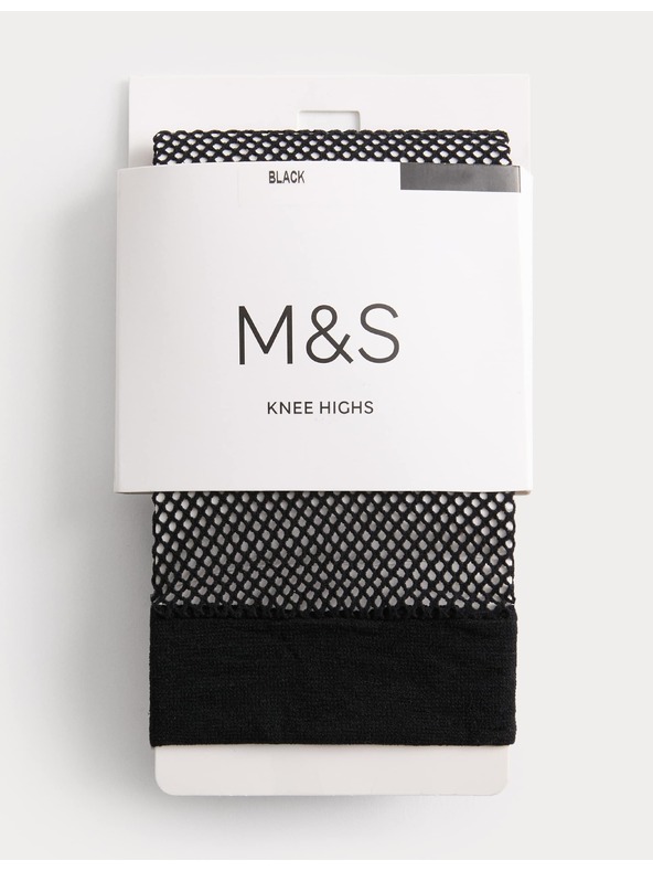 Marks & Spencer Sieťované pančuchy po kolená Marks & Spencer čierna