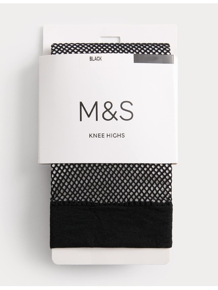 Marks & Spencer Sieťované pančuchy po kolená Marks & Spencer čierna
