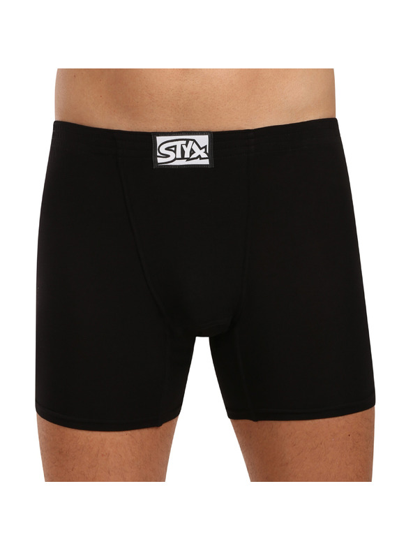 Styx Pánske boxerky Styx long klasická guma čierne