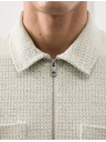Marks & Spencer Kárované sako na zips s textúrou, zo zmesi bavlny Marks & Spencer béžová