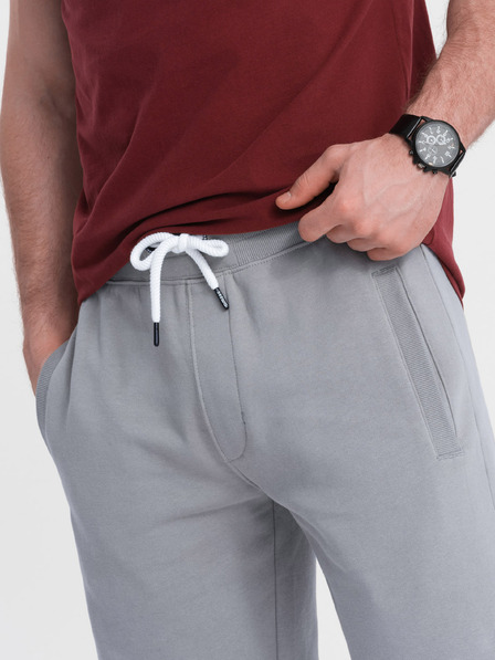 Ombre Clothing Šedé pánske tepláky Ombre Oblečenie