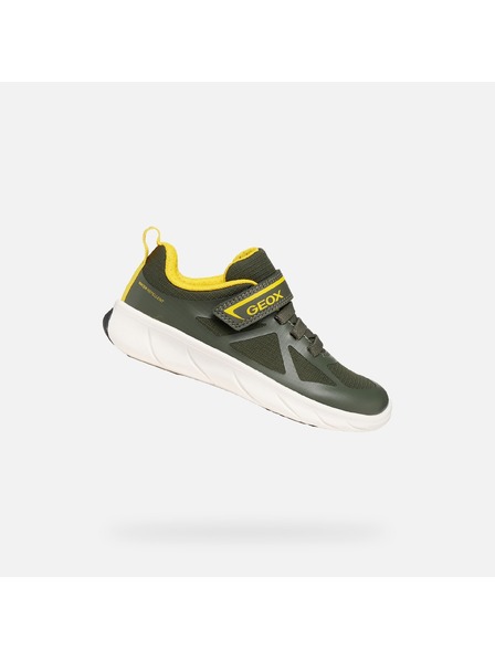 Geox Tmavozelené chlapčenské tenisky Geox Foot-run