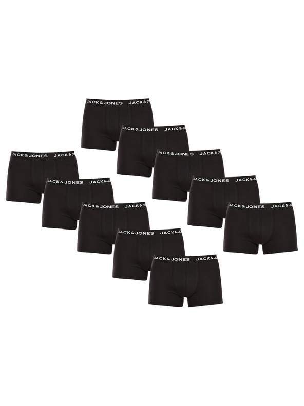 Jack & Jones Sada desiatich - pánske boxerky Jack and Jones čierne
