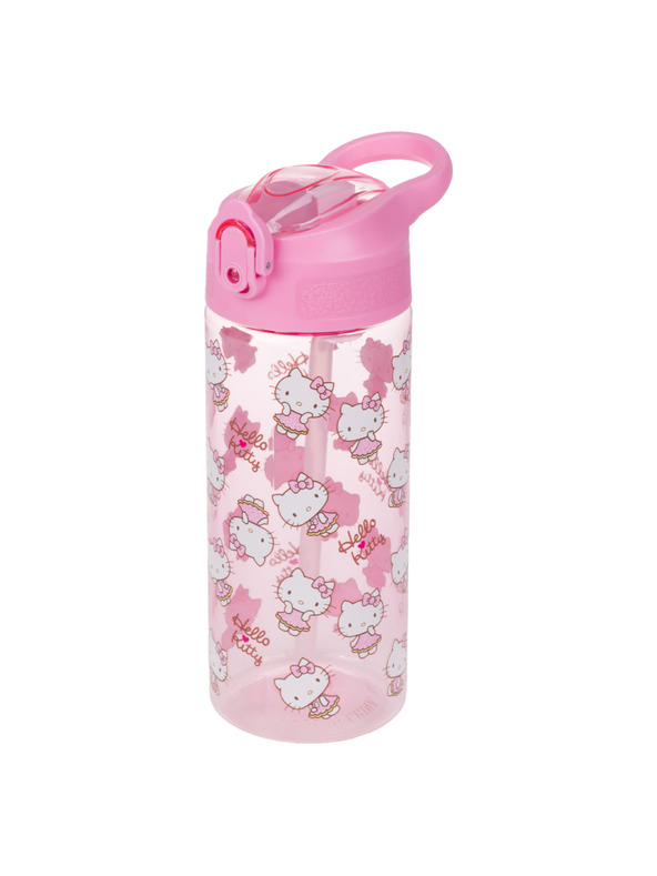 BAAGL  BAAGL Tritánová fľaša na pitie s slúchadlom Hello Kitty Sweet Leopard, 500 ml