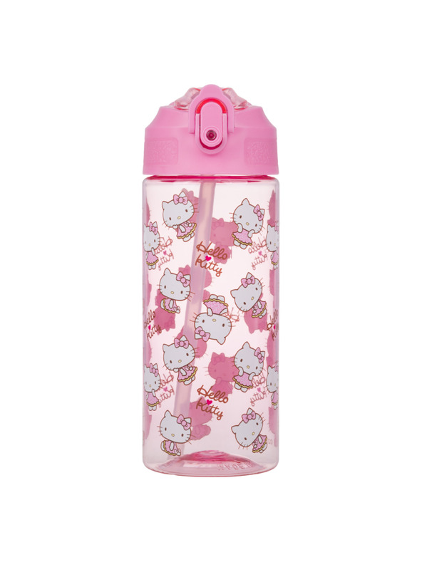 BAAGL  BAAGL Tritánová fľaša na pitie s slúchadlom Hello Kitty Sweet Leopard, 500 ml