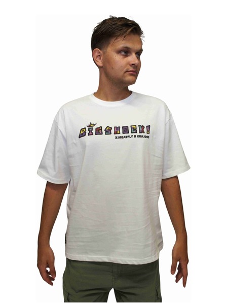 Meatfly Meatfly unisex tričko Big Shock Krajdos White