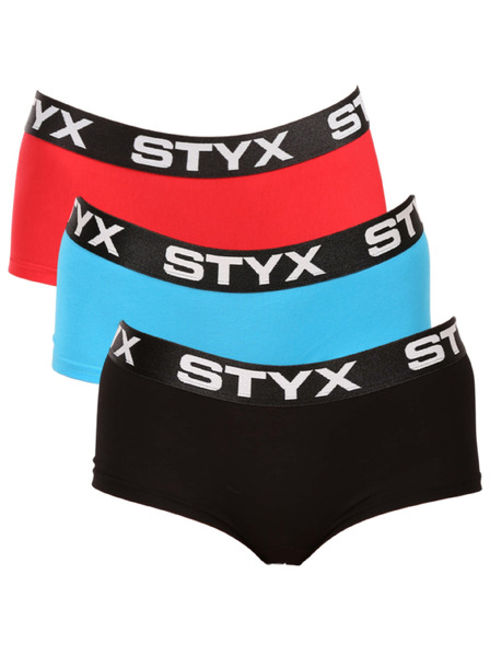 Styx Sada troch - dámske nohavičky Styx s nohavičkou viacfarebné