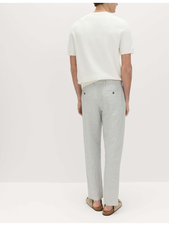 Marks & Spencer Chino nohavice zo zmesi ľanu, normálny strih Marks & Spencer sivá