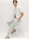 Marks & Spencer Chino nohavice zo zmesi ľanu, normálny strih Marks & Spencer sivá