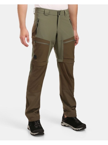 Kilpi Pánske outdoorové odopínacie nohavice Kilpi HOSIO-M Khaki
