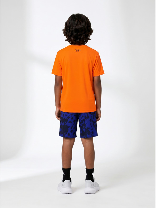 Under Armour Chlapčenský set Under Armour UA TECH PRINTED SS SHORT SET-ORG