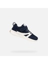 Geox Tmavomodré chlapčenské barefoot tenisky Geox Foot-run