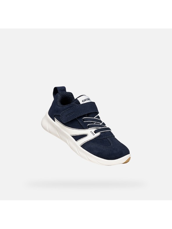 Geox Tmavomodré chlapčenské barefoot tenisky Geox Foot-run
