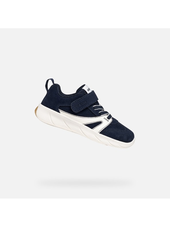 Geox Tmavomodré chlapčenské barefoot tenisky Geox Foot-run