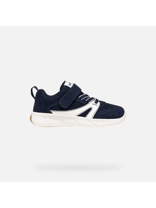 Geox Tmavomodré chlapčenské barefoot tenisky Geox Foot-run