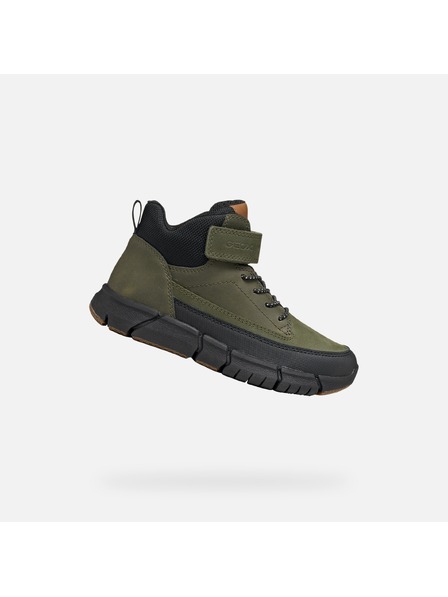 Geox Khaki chlapčenská členková obuv Geox Flexyper
