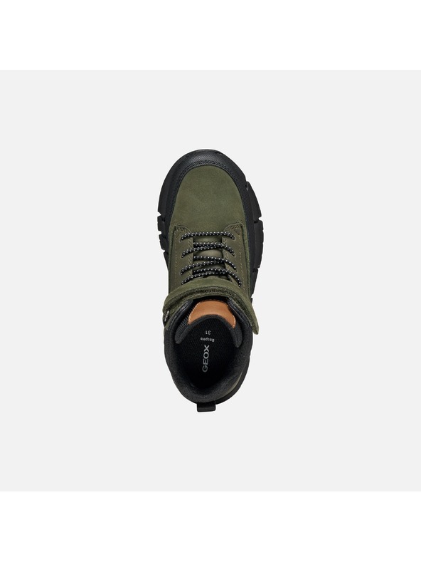 Geox Khaki chlapčenská členková obuv Geox Flexyper