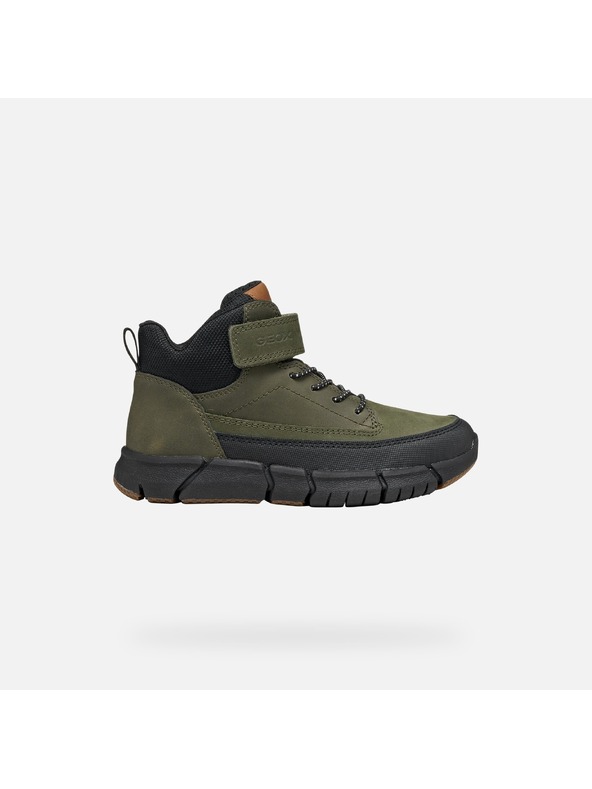 Geox Khaki chlapčenská členková obuv Geox Flexyper