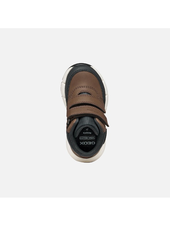 Geox Tmavohnedá chlapčenská členková obuv Geox Flexyper Mini