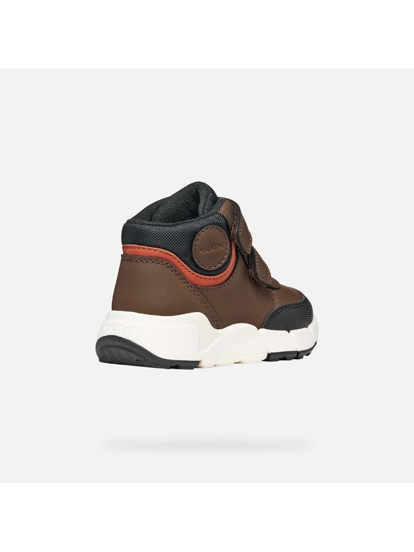 Geox Tmavohnedá chlapčenská členková obuv Geox Flexyper Mini
