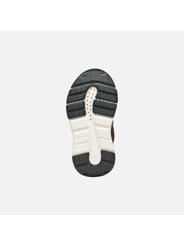 Geox Tmavohnedá chlapčenská členková obuv Geox Flexyper Mini