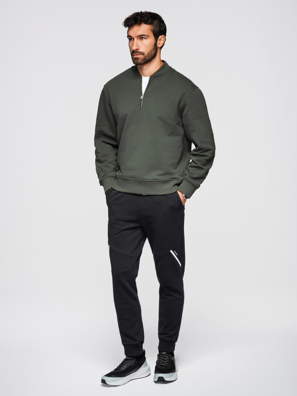 Ombre Clothing Pánske tepláky joggers - čierne V2 OM-PASK-0280 Ombre Clothing