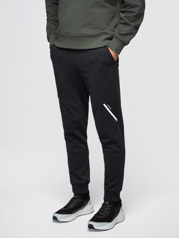 Ombre Clothing Pánske tepláky joggers - čierne V2 OM-PASK-0280 Ombre Clothing