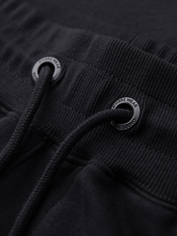 Ombre Clothing Pánske tepláky joggers - čierne V2 OM-PASK-0280 Ombre Clothing