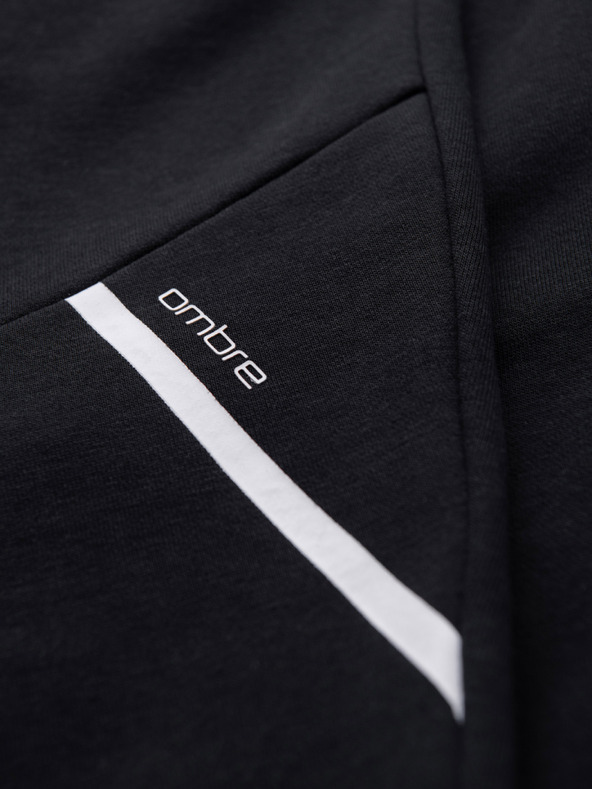 Ombre Clothing Pánske tepláky joggers - čierne V2 OM-PASK-0280 Ombre Clothing
