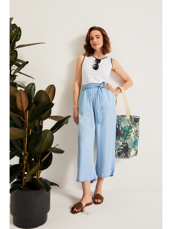 Moodo Culottes nohavice modré Moodo