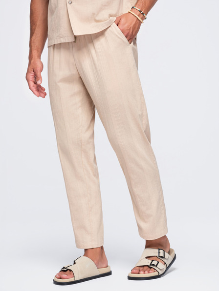 Ombre Clothing Nohavice OM-PACP-0312 – kávové Ombre Clothing