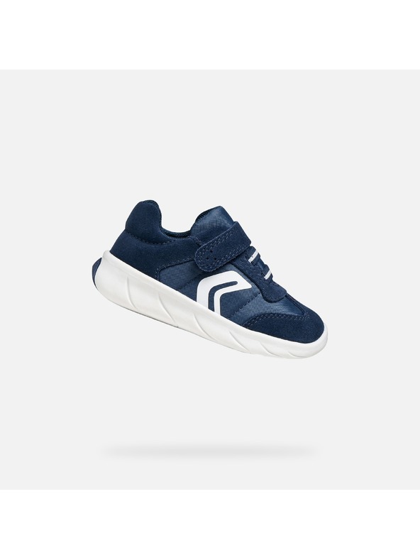 Geox Tmavomodré chlapčenské barefoot tenisky Geox Foot-run