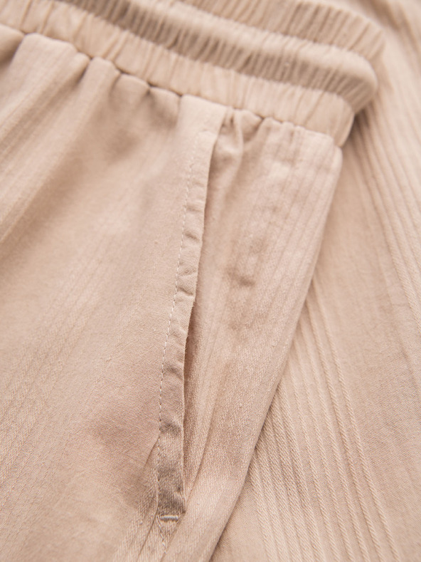 Ombre Clothing Pánske štruktúrované bavlnené šortky – svetlo hnedé V1 OM-SRCS-0209 Ombre Clothing