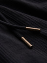 Ombre Clothing Pánske bavlnené šortky so štruktúrovaným vzorom – čierne V2 OM-SRCS-0209 Ombre Clothing